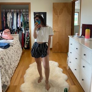 Zaful striped flowy shorts